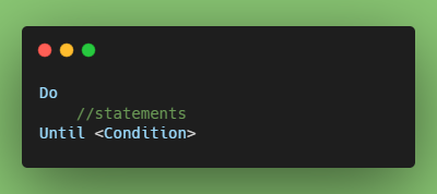 Do Until Loop Syntax