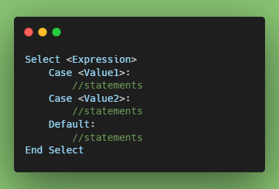 Select Conditional Syntax